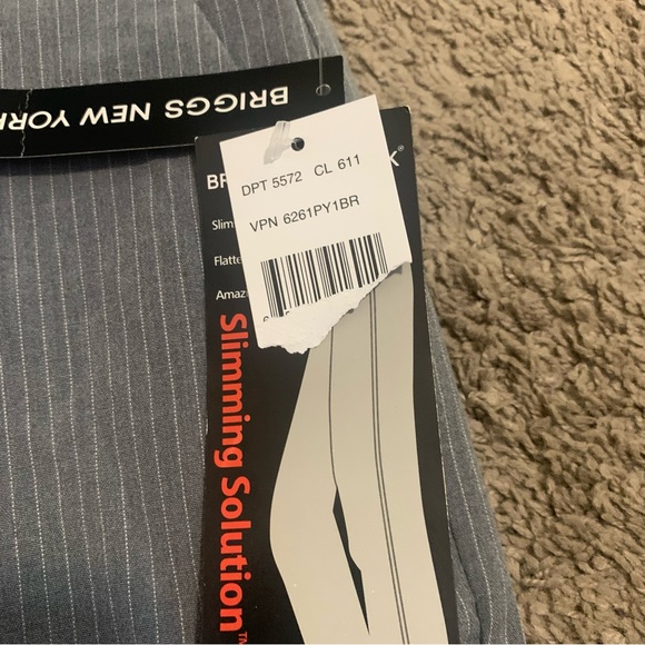 NWT Briggs New York Petite Pinstripe Pants 10P - Picture 6 of 10